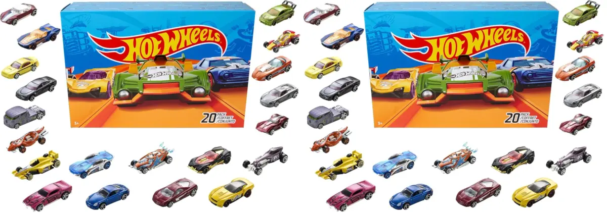 Hot Wheels 20-Car Pack Assortment 1:64 Scale Vehicles | Instant Collection for Kids & Collectors - main product image
