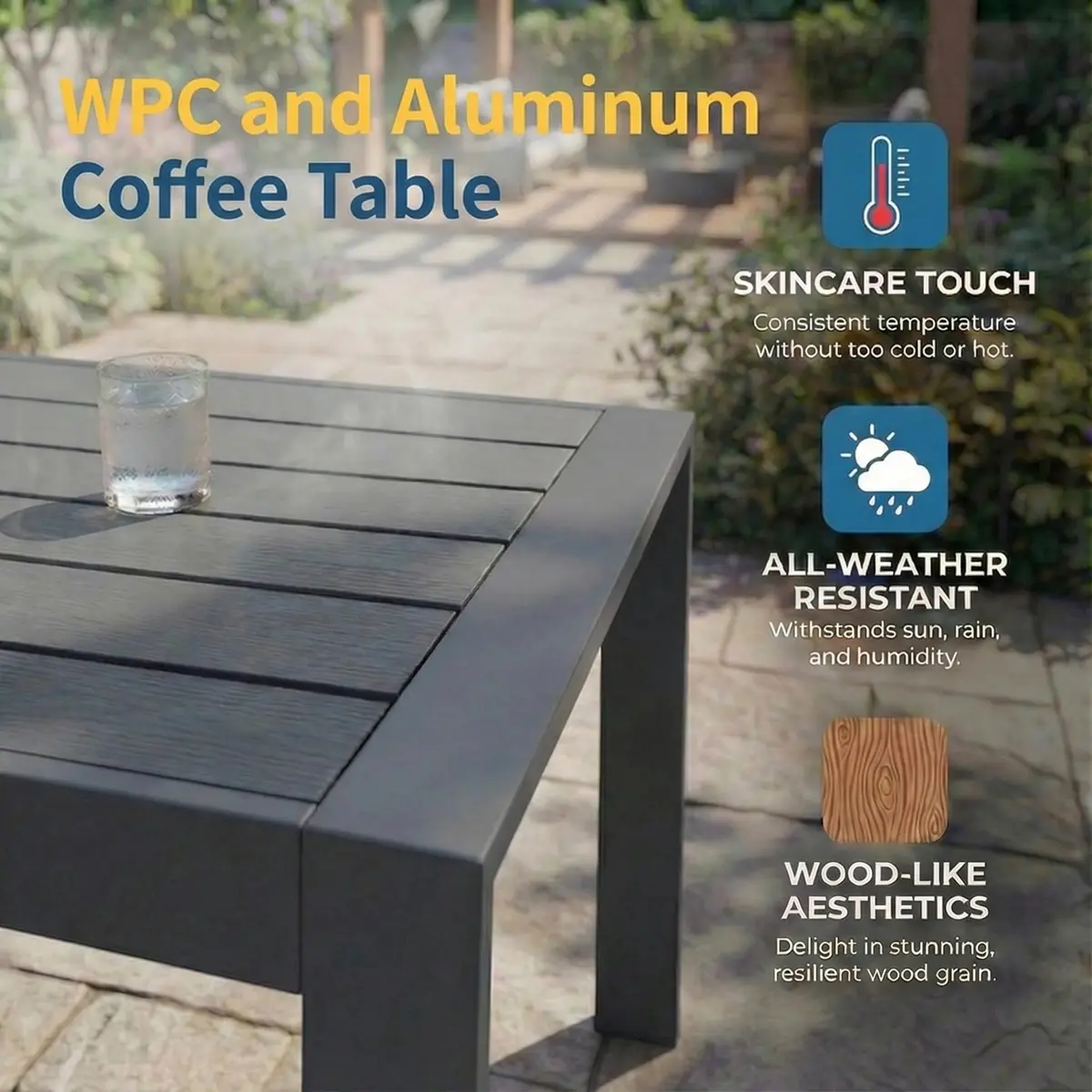 Solaste Aluminum Patio Furniture Set for All Weather | Oversized Metal Outdoor Furniture with 27.5" Deep Seating - view 7
