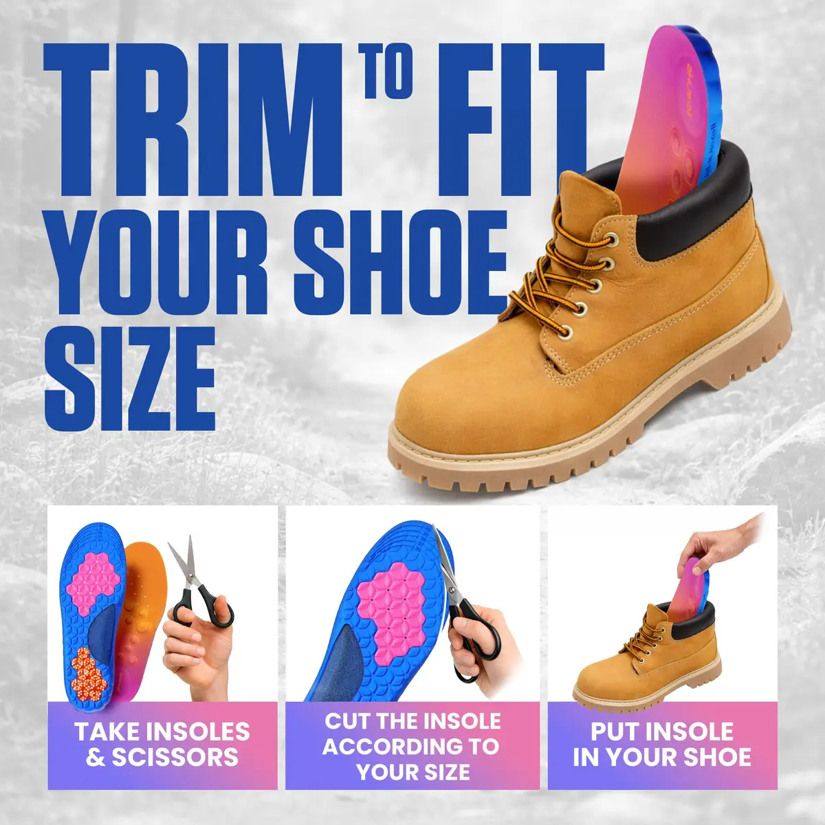Akusoli Shoe Inserts for Women & Men S/M | All-Day Comfort & Support - view 5