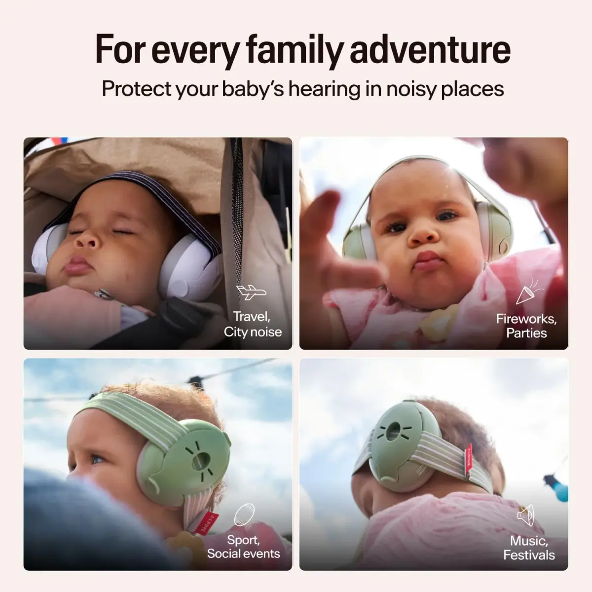 Alpine Muffy Baby Ear Muffs Noise Protection | Toddler Ear Protection Sage 114g (4oz) - view 8