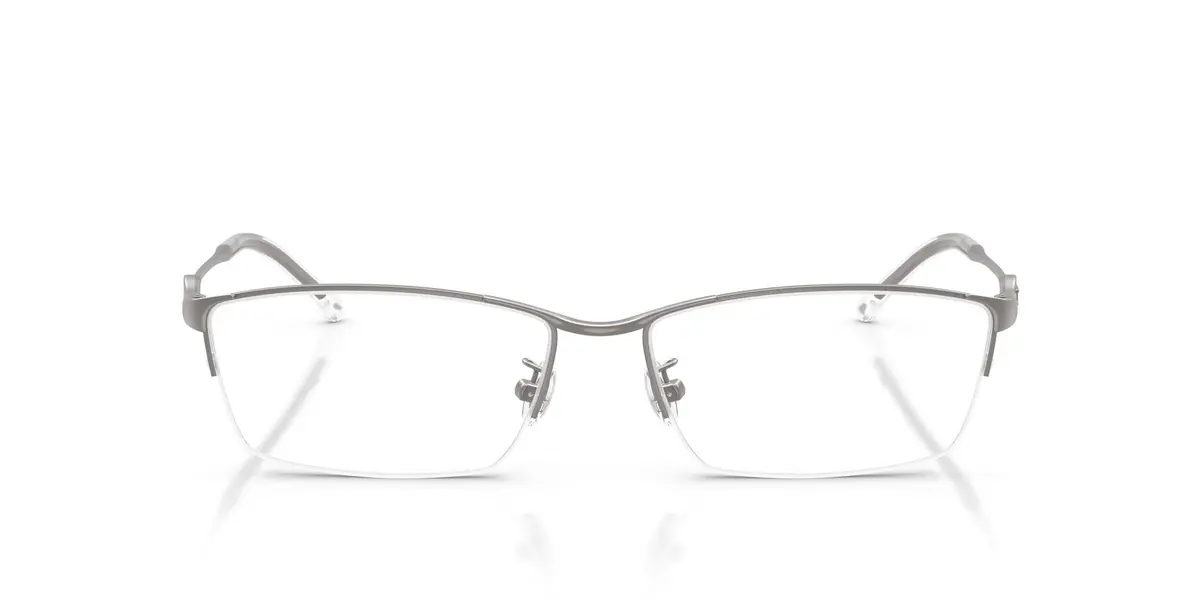 Diesel DL5011D Low Bridge Fit Rectangular Prescription Eyewear Frames, Brushed Gunmetal, 58 mm | Modern, Lightweight Metal Design - main product image