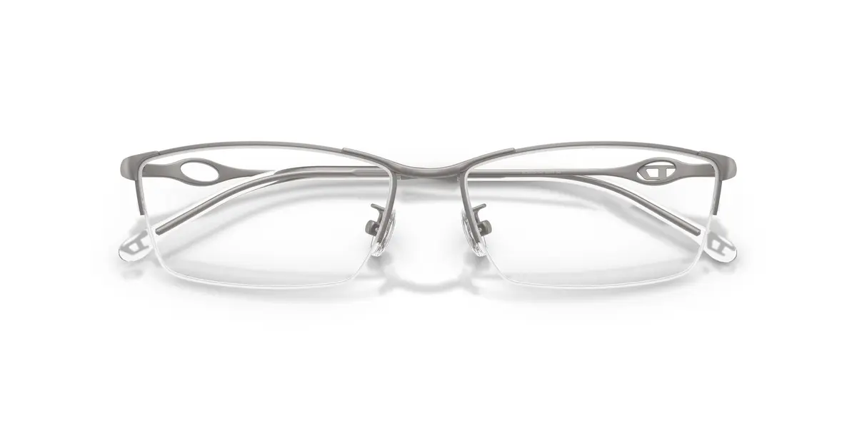 Diesel DL5011D Low Bridge Fit Rectangular Prescription Eyewear Frames, Brushed Gunmetal, 58 mm | Modern, Lightweight Metal Design - view 5