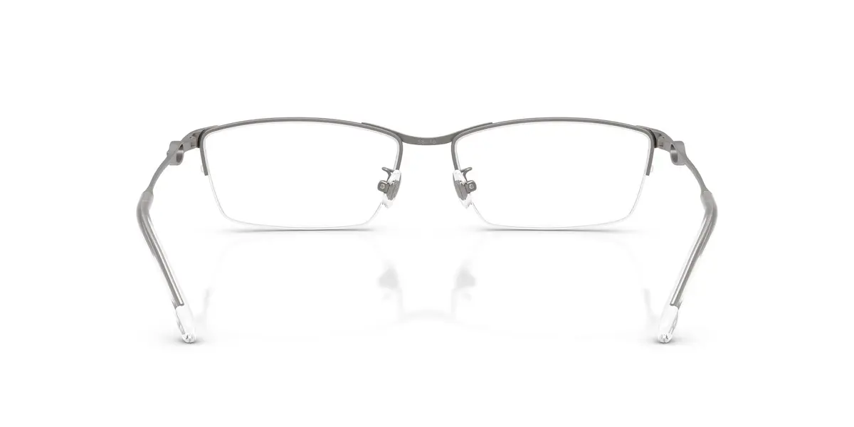 Diesel DL5011D Low Bridge Fit Rectangular Prescription Eyewear Frames, Brushed Gunmetal, 58 mm | Modern, Lightweight Metal Design - view 4