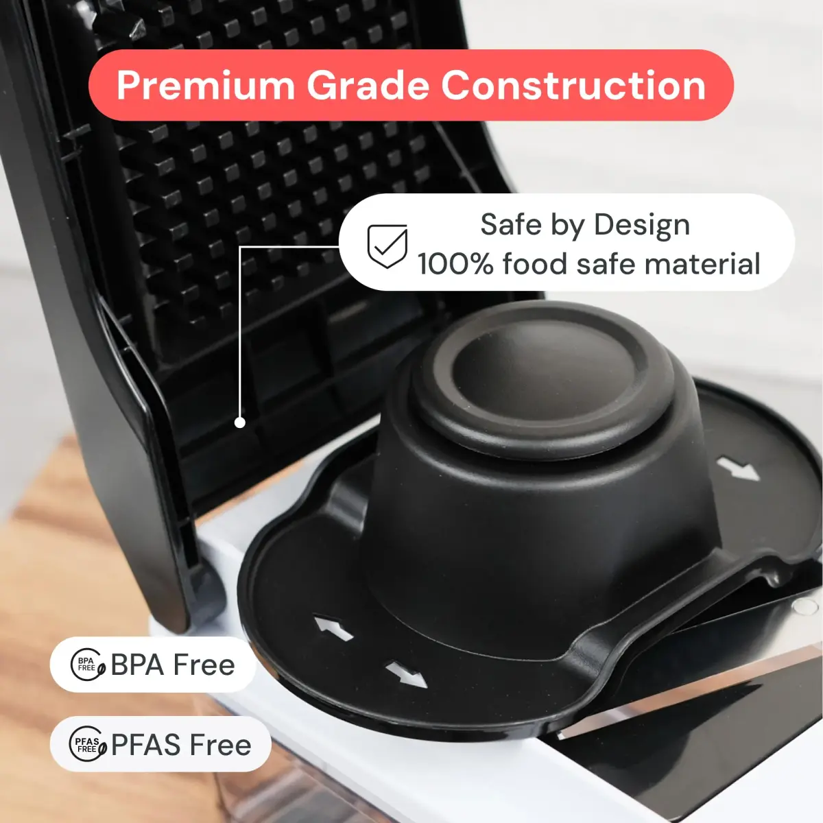 Fullstar Pro Core Vegetable Chopper & Mandoline Slicer, 9-in-1 Compact Meal Prep Essential with 420 Stainless Steel Blades & Container | 26.4 cm (10.4 in) Height - view 5