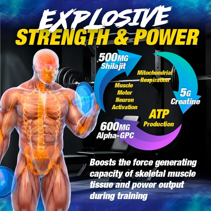 Maximum Human Performance Strong AF Pre-Workout 13.5oz | Muscle Building & Strength - view 8