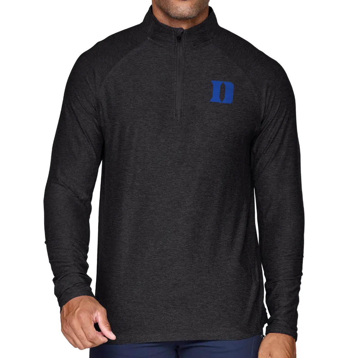 COLOSSEUM Men's Duke Blue Devils Vapor 1/4 Zip (Black, Large) | NCAA College Team Apparel - main product image
