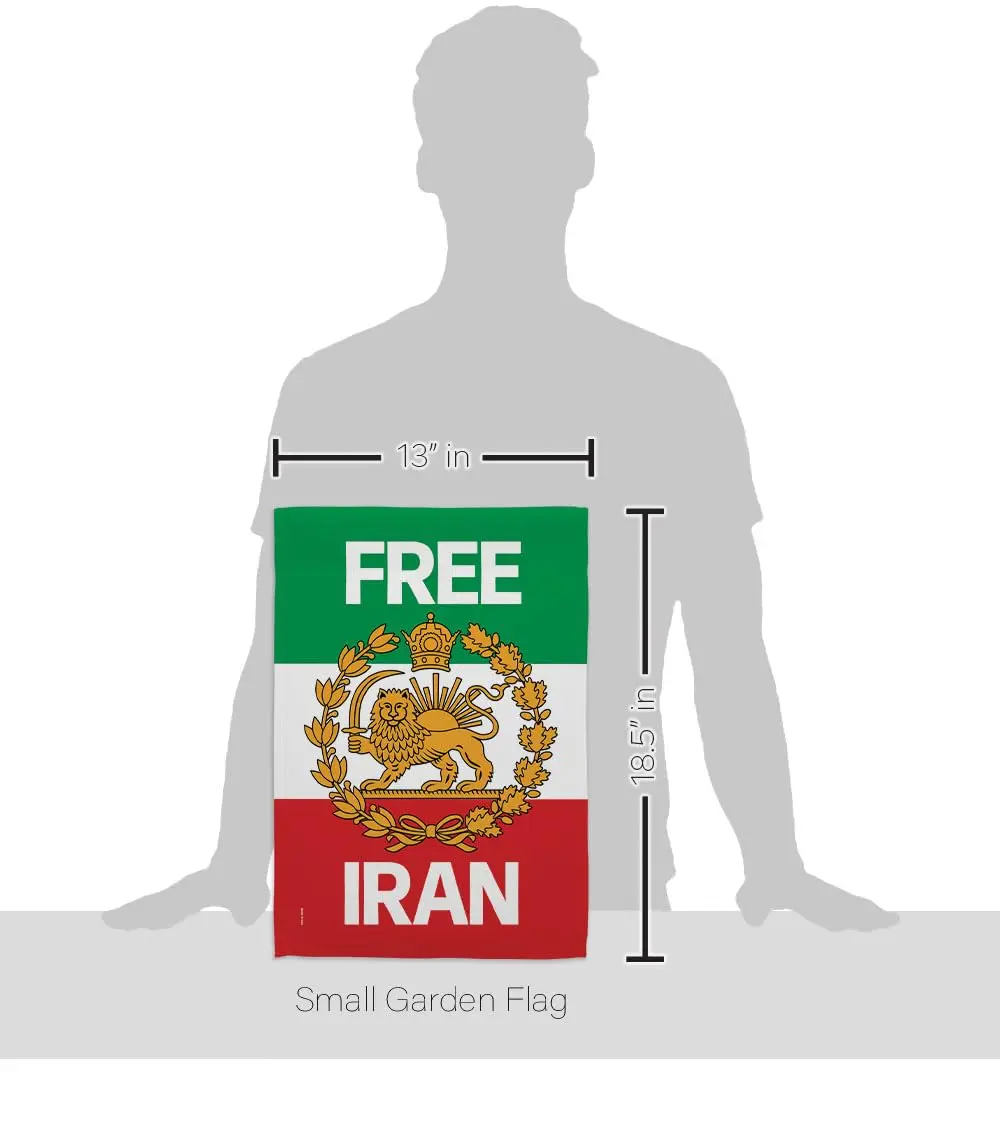 Iranian Flag Historic Lion & Sun Banner 13" x 18.5" | Support Iran Heritage - view 2