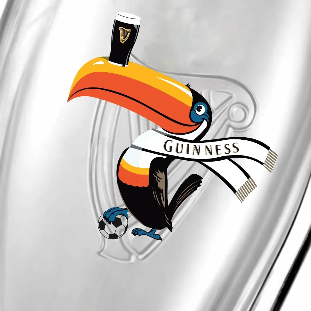 GUINNESS THE 1759 Gravity Pint Glass 591ml (20oz) | Official Soccer Toucan Design for Match Day - view 2
