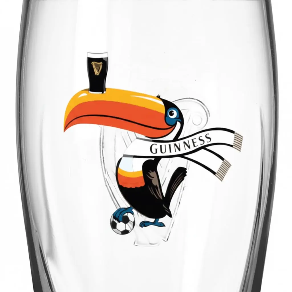 GUINNESS THE 1759 Gravity Pint Glass 591ml (20oz) | Official Soccer Toucan Design for Match Day - view 3