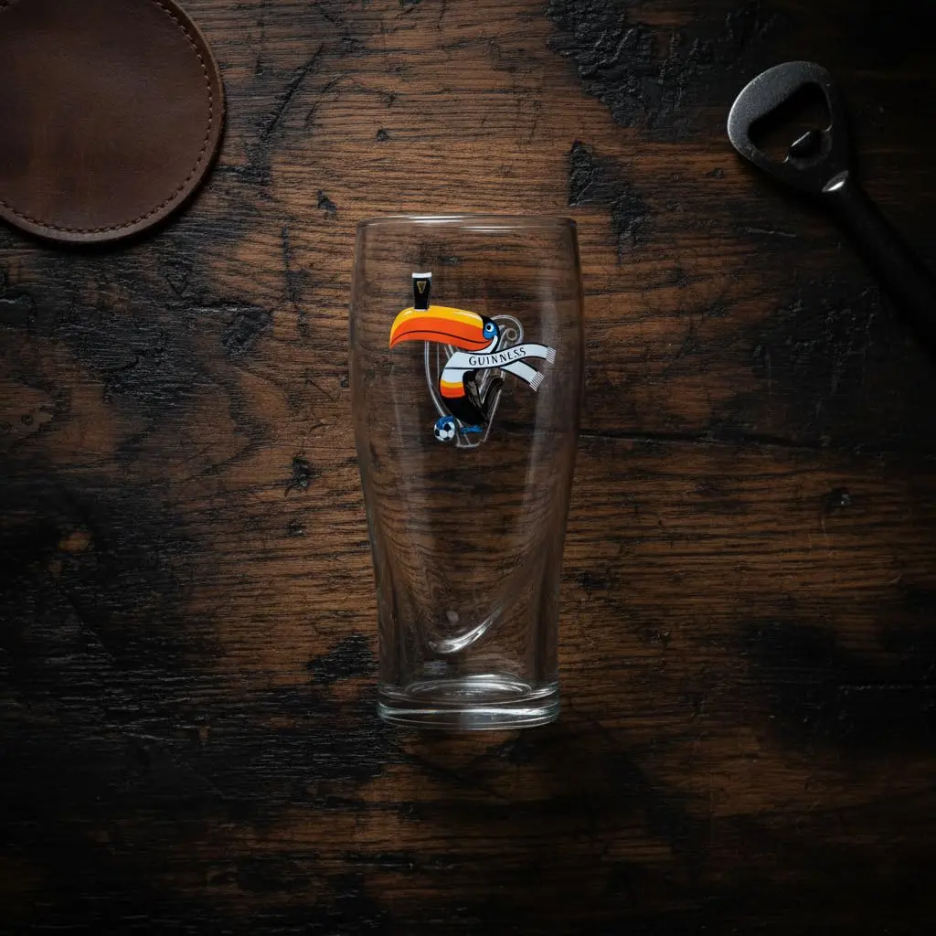 GUINNESS THE 1759 Gravity Pint Glass 591ml (20oz) | Official Soccer Toucan Design for Match Day - view 4