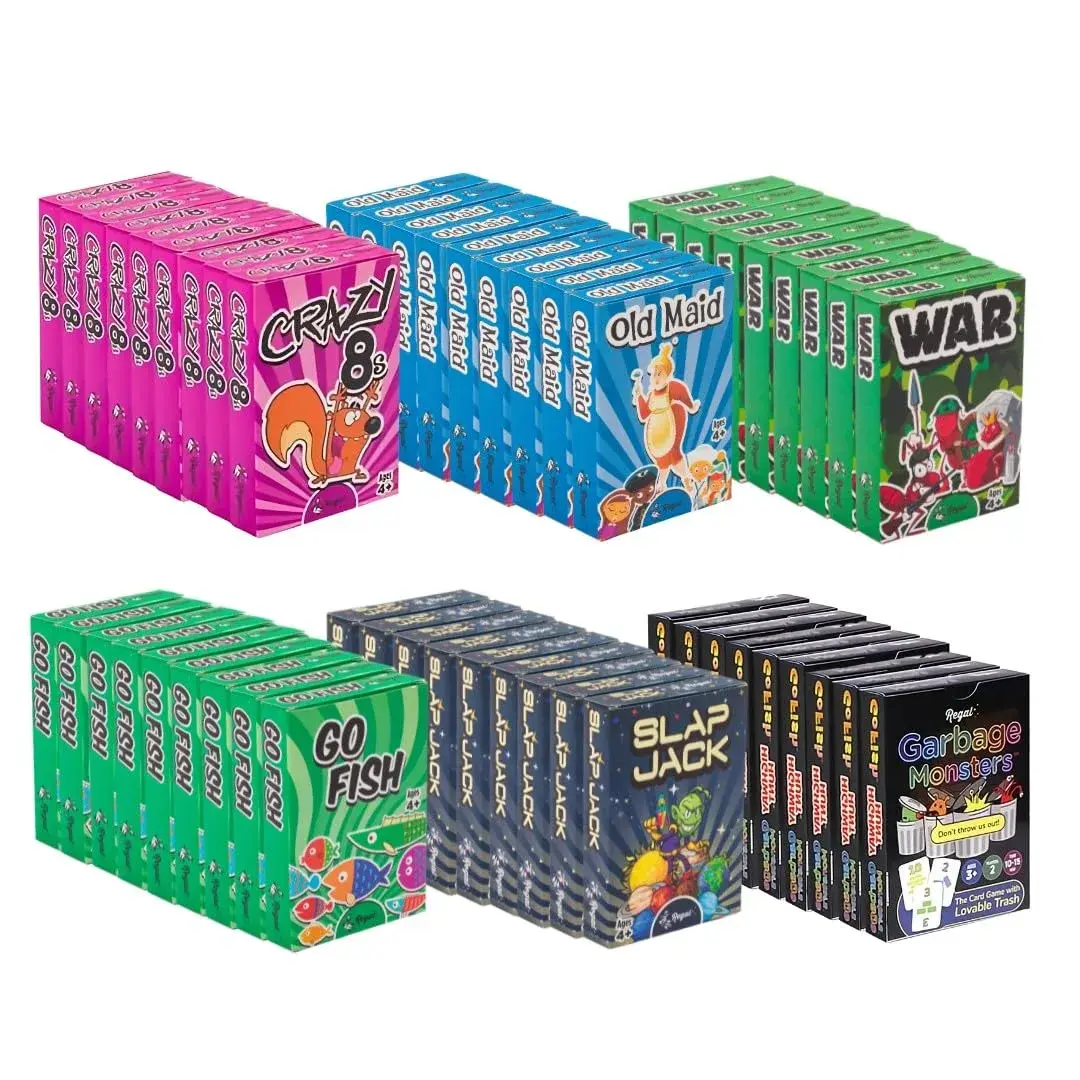 Regal Games Classic Card Games Set for Kids & Families - 54 Decks (6 Packs of 9 Games) | Educational & Fun for Ages 4+ - main product image
