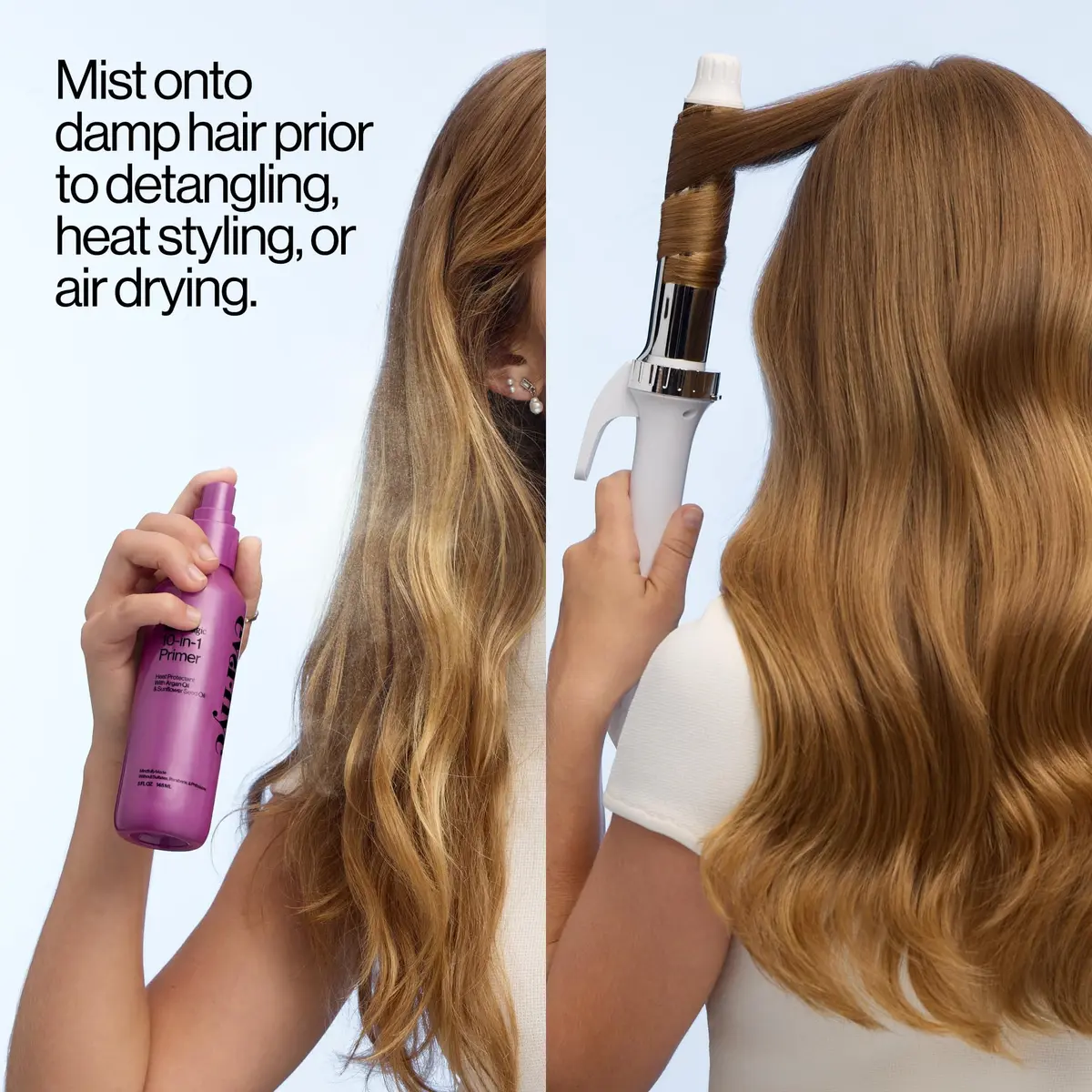Eva NYC Mane Magic 10-in-1 Heat Protectant Primer Spray 200ml (2 x 10 Fl Oz) | Clinically Proven Anti-Frizz & Faster Blow Dry - view 4