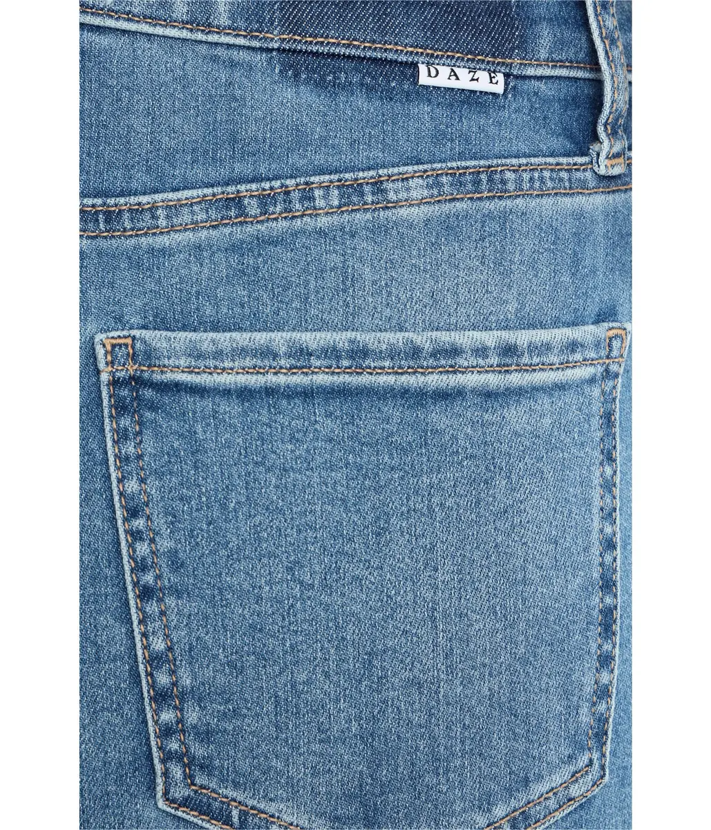 DAZE Women's Far Out High-Rise Wide Leg in New Indigo 26 | Loose Fit, Structured Hug Denim, 32" Inseam - view 5