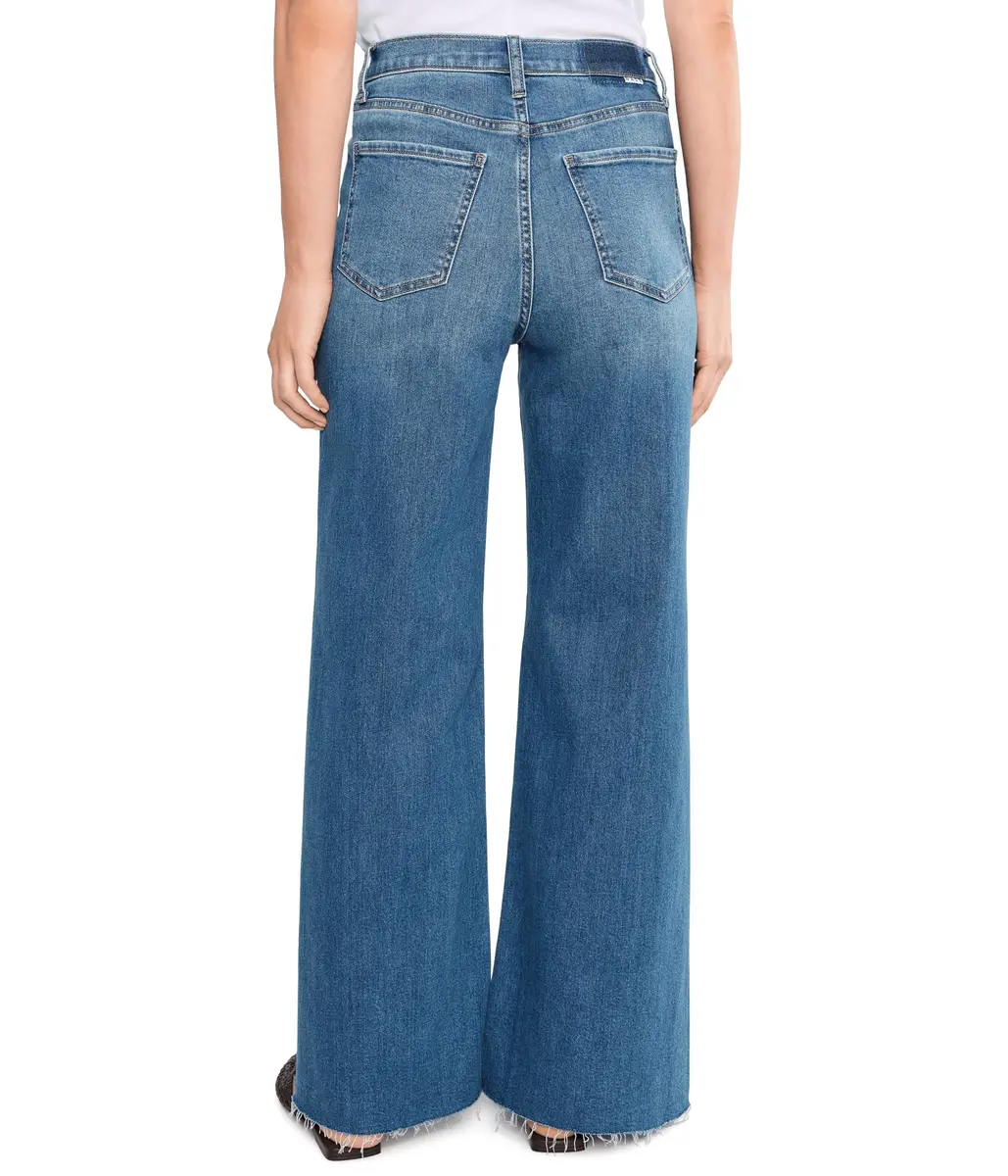 DAZE Women's Far Out High-Rise Wide Leg in New Indigo 26 | Loose Fit, Structured Hug Denim, 32" Inseam - view 4