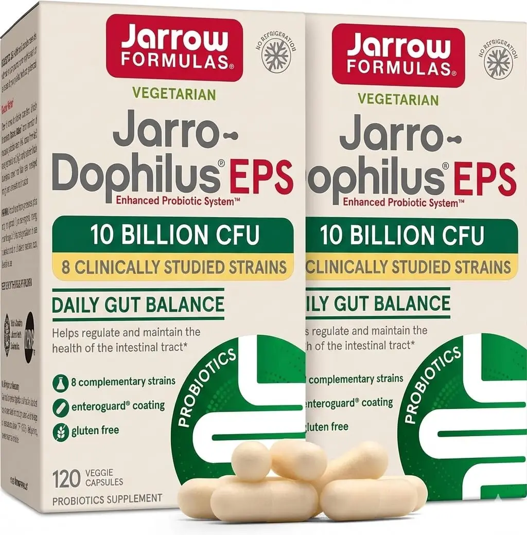Jarrow Formulas Jarro-Dophilus EPS Probiotic Capsules 240 Count (120 Count Pack of 2) | Digestive Health Support with 10 Billion CFU - main product image