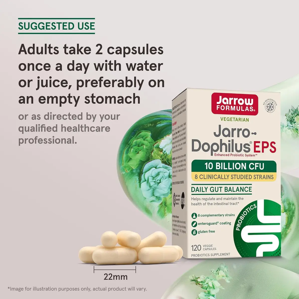Jarrow Formulas Jarro-Dophilus EPS Probiotic Capsules 240 Count (120 Count Pack of 2) | Digestive Health Support with 10 Billion CFU - view 7