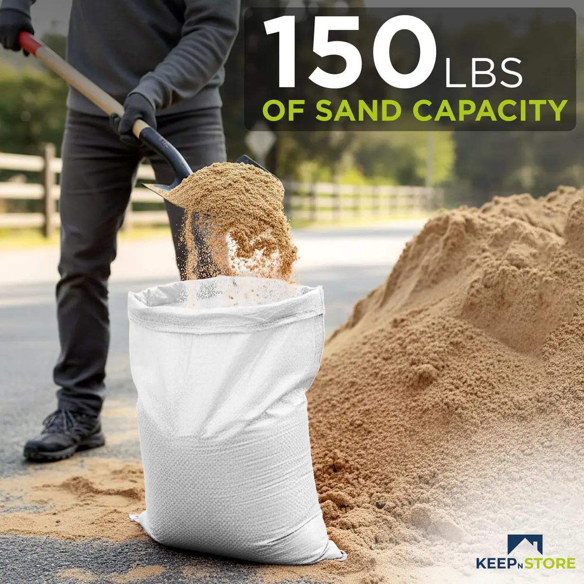 Keep N Store Heavy Duty Sand Bags 30x36 inches (10-Pack) | Flood Control & Weight Ballast - view 4