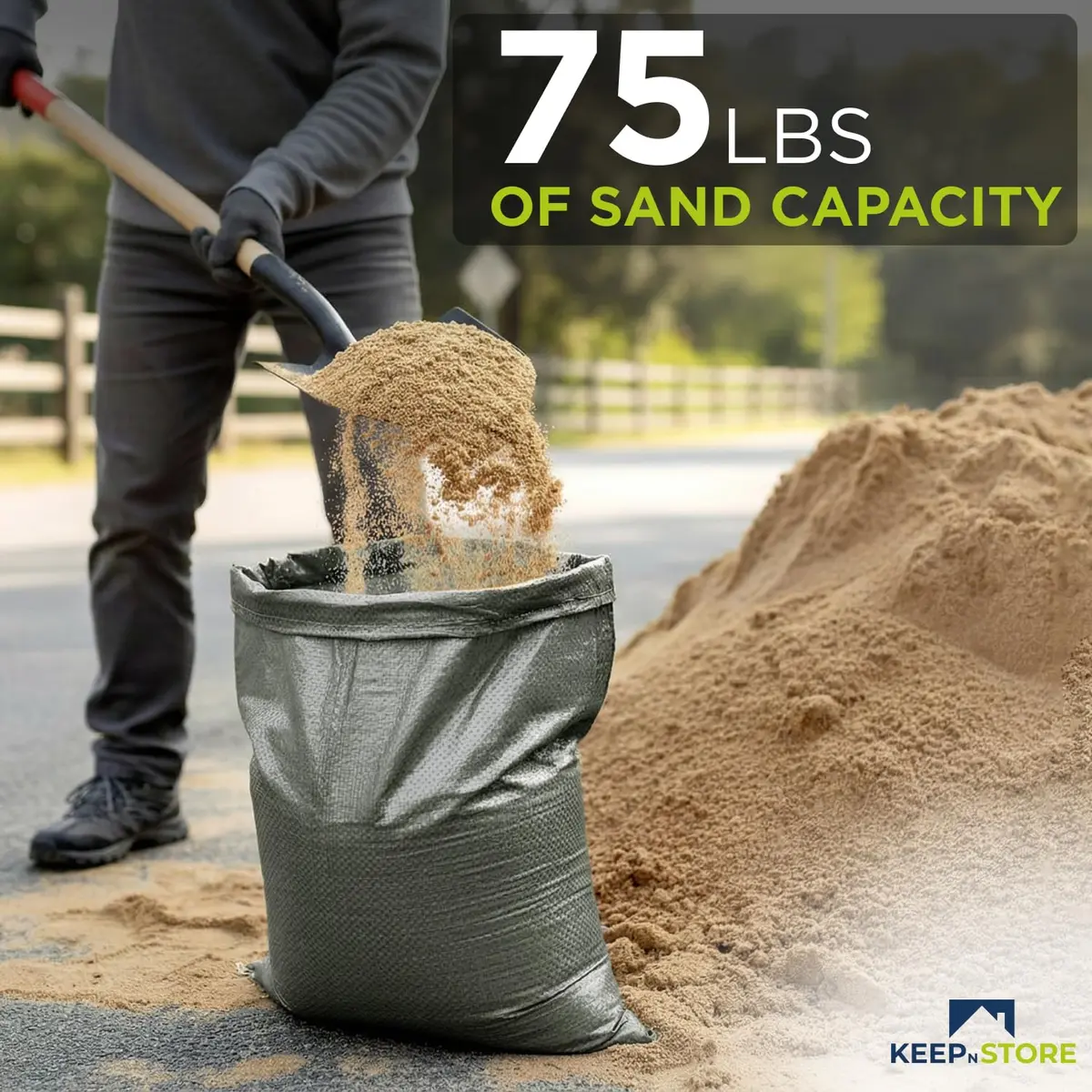 Keep N Store Heavy Duty Sand Bags Pack of 6 | Flood Control & Weight Stabilization (70-120 chars) - view 4