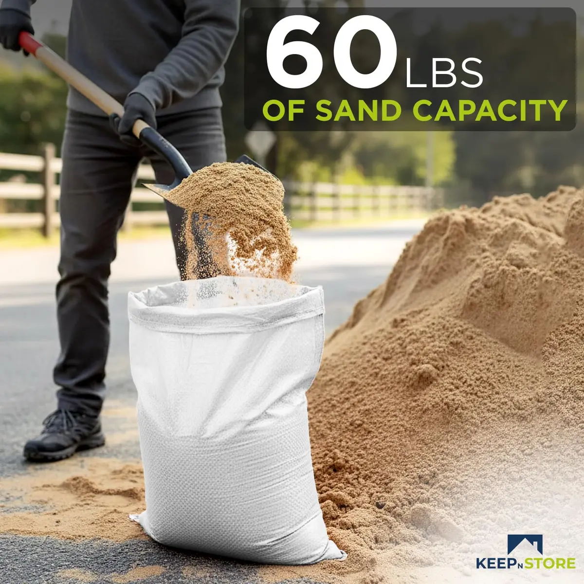 Keep N Store Heavy Duty Sand Bags Pack of 12 | Flood Control & Heavy Load Support (70-120 chars) - view 4