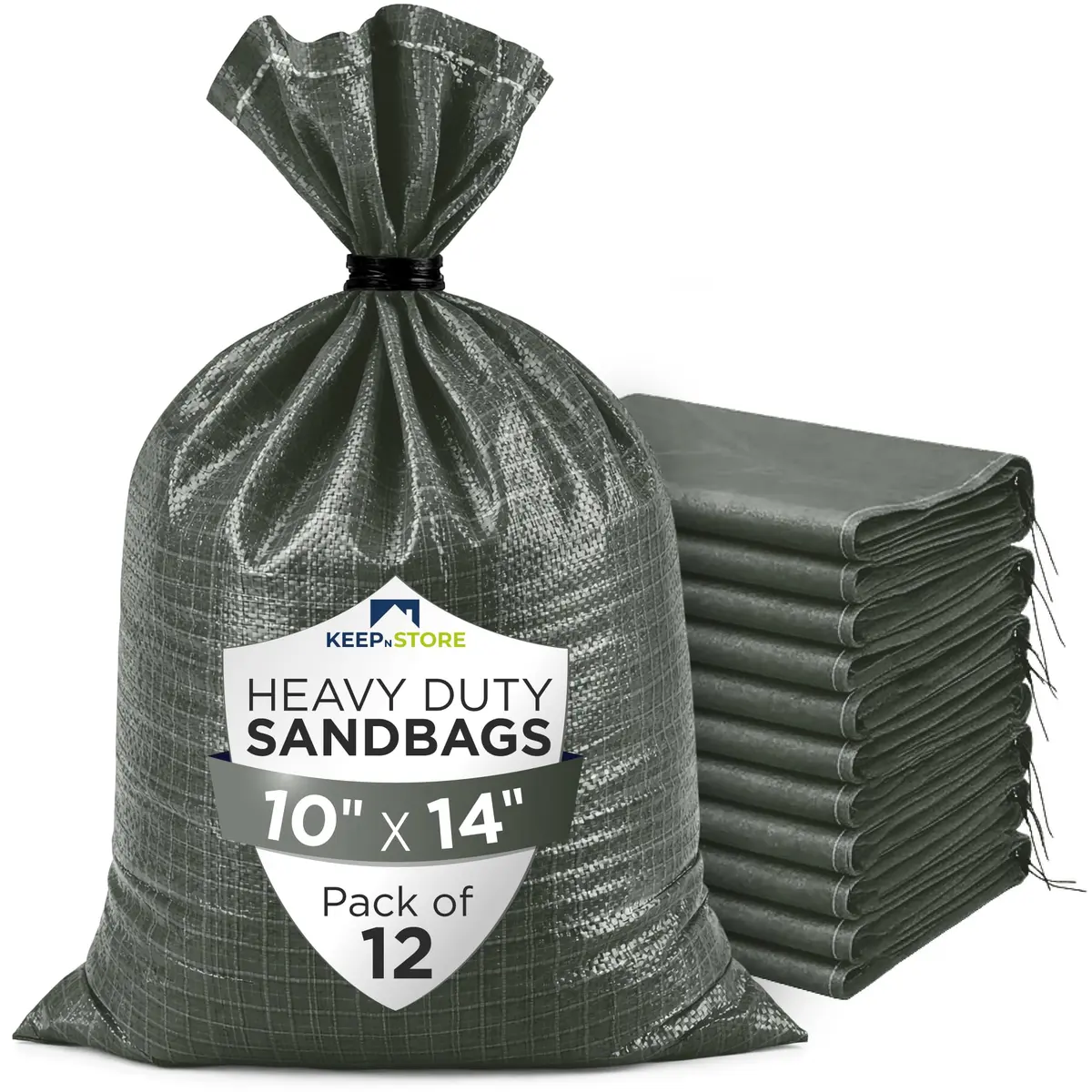 Keep N Store Heavy Duty Sand Bags Pack of 12 | Flood Control & Industrial Use - main product image