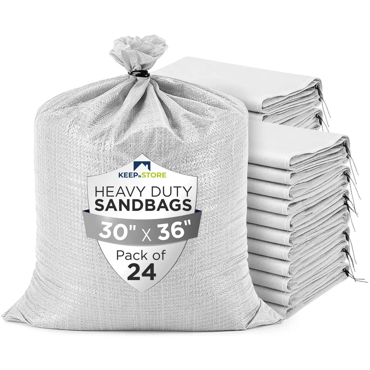 Keep N Store Heavy Duty Sand Bags Pack of 24 | Flood Control & Heavy Load Support (70-120 chars) - main product image