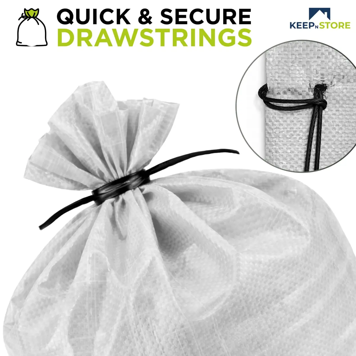 Keep N Store Heavy Duty Sand Bags Pack of 10, 36x48 inches (91.44x121.92 cm) | Flood Control & Weight Bags - view 5