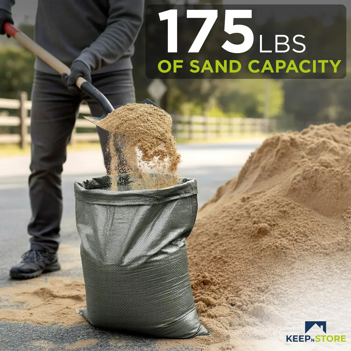 Keep N Store Heavy Duty Sand Bags Pack of 5, 36x48 inches | UV Resistant Woven Polypropylene Flood Control Bags - view 4