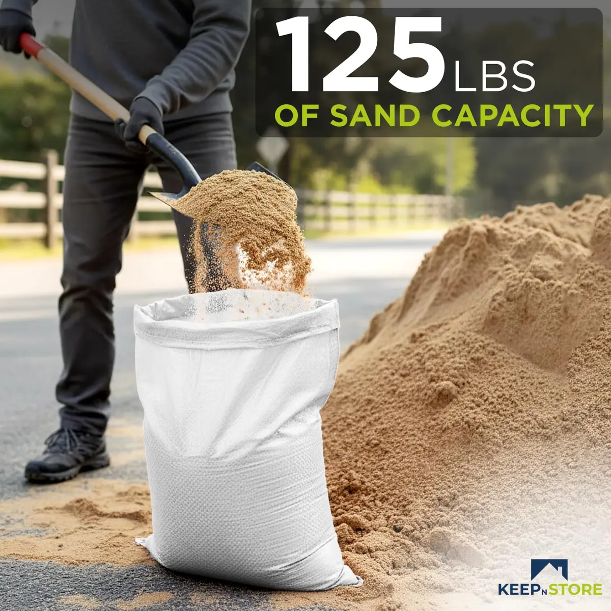 Keep N Store Heavy Duty Sand Bags Pack of 10 | Flood Control & Industrial Use (24x40 inches, 125 lbs) - view 4