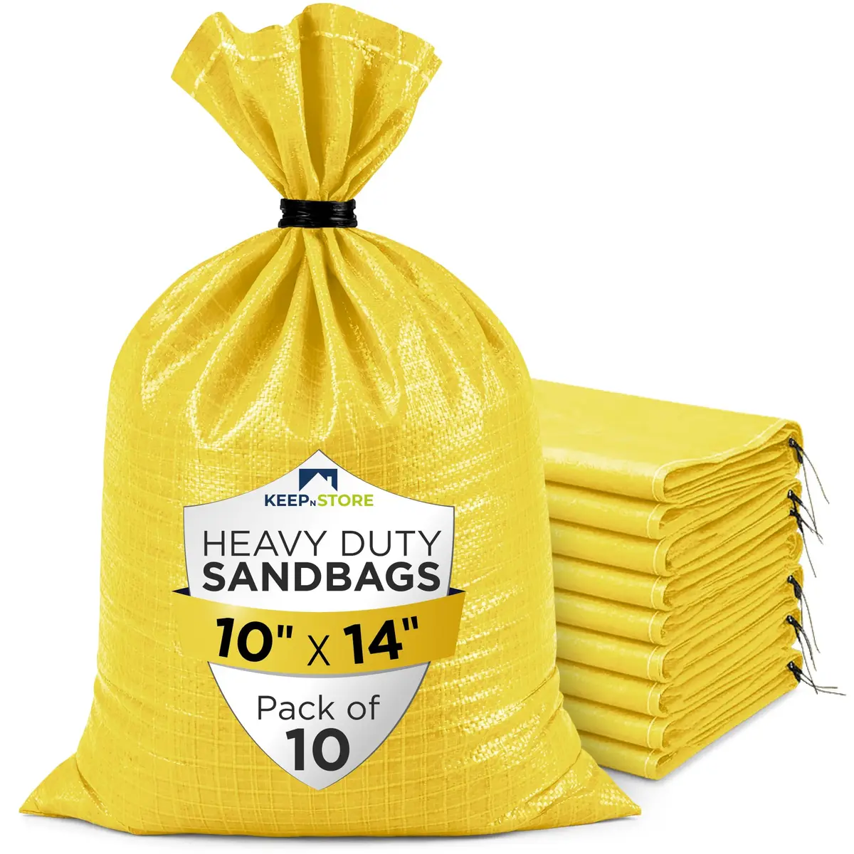 Keep N Store Heavy Duty Sand Bags Pack of 10 | Flood Control & Emergency Use - main product image