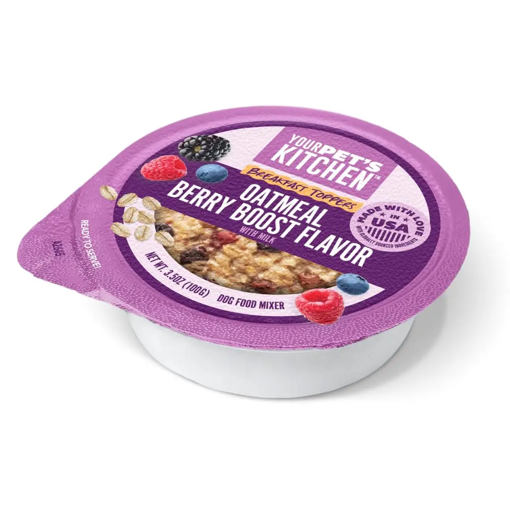 Your Pet's Kitchen Breakfast Oatmeal Berry Boost, 3.5 oz Cup (12-Pk) | Wholesome Dog Topper with Real Berries - main product image