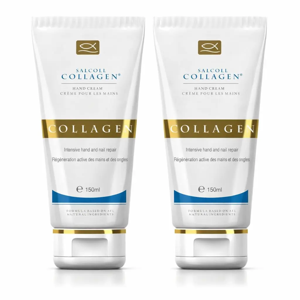 Salcoll Pure Bioactive Anti-Aging Collagen Repair Hand Cream 150ml (5.1 Fl Oz) | Hypoallergenic Moisturizing Lotion for Dry Skin - main product image