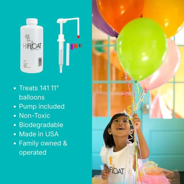 HI-FLOAT Ultra Hi-Float Balloon Treatment 24 oz (710 ml) Bottles with Pump (3 Pack) | Extends Helium Balloon Float Time Up to 25x Longer - view 11
