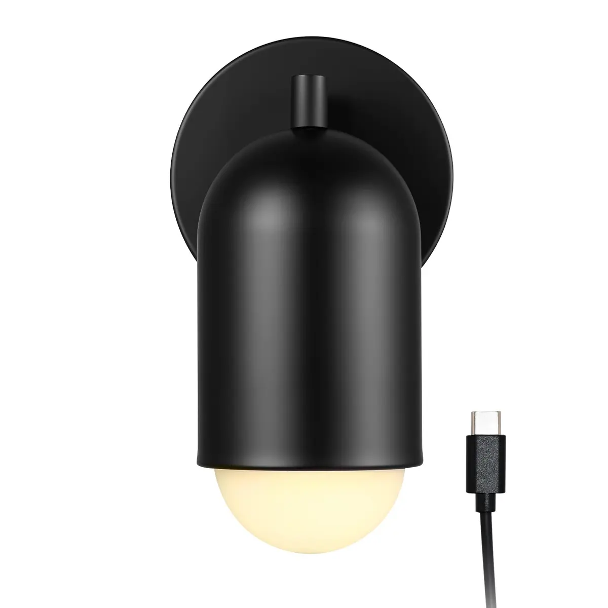 Novogratz x Globe Electric Rechargeable Battery Wall Sconce | Modern LED Wall Light with 3 Brightness Levels - main product image
