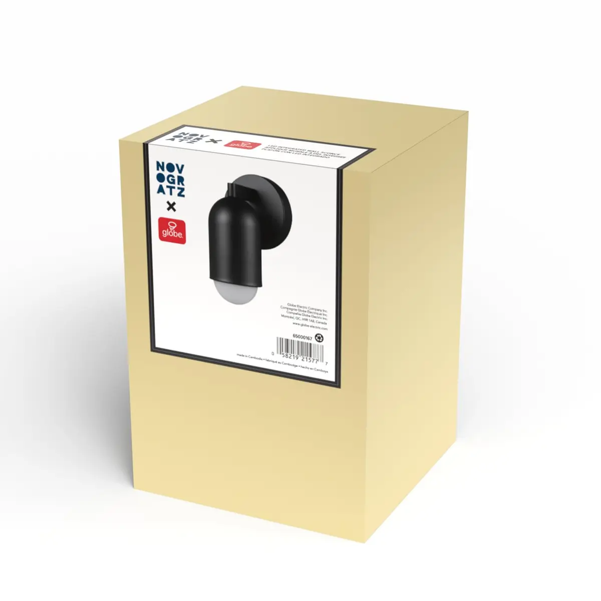 Novogratz x Globe Electric Rechargeable Battery Wall Sconce | Modern LED Wall Light with 3 Brightness Levels - view 5