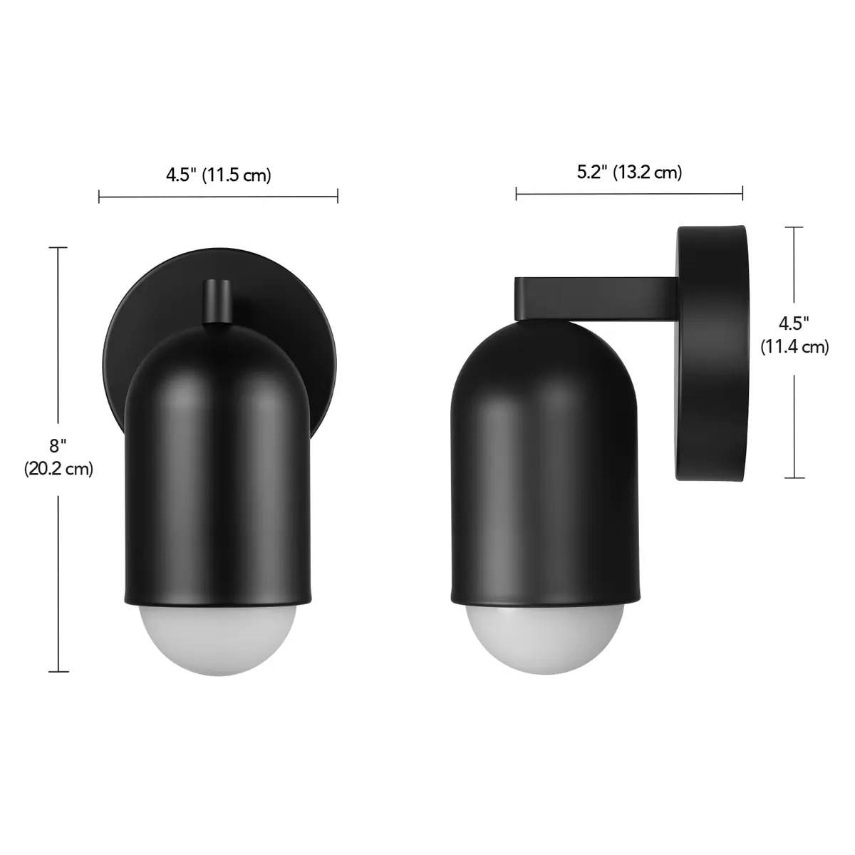 Novogratz x Globe Electric Rechargeable Battery Wall Sconce | Modern LED Wall Light with 3 Brightness Levels - view 4