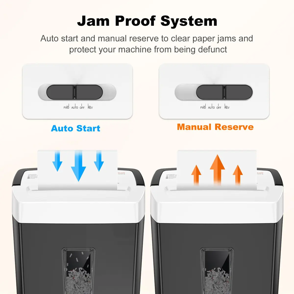 Bonsaii 12-Sheet Cross Cut Paper Shredder 5.46 kg (12 lb) | P-4 Security for Home Office Documents - view 6