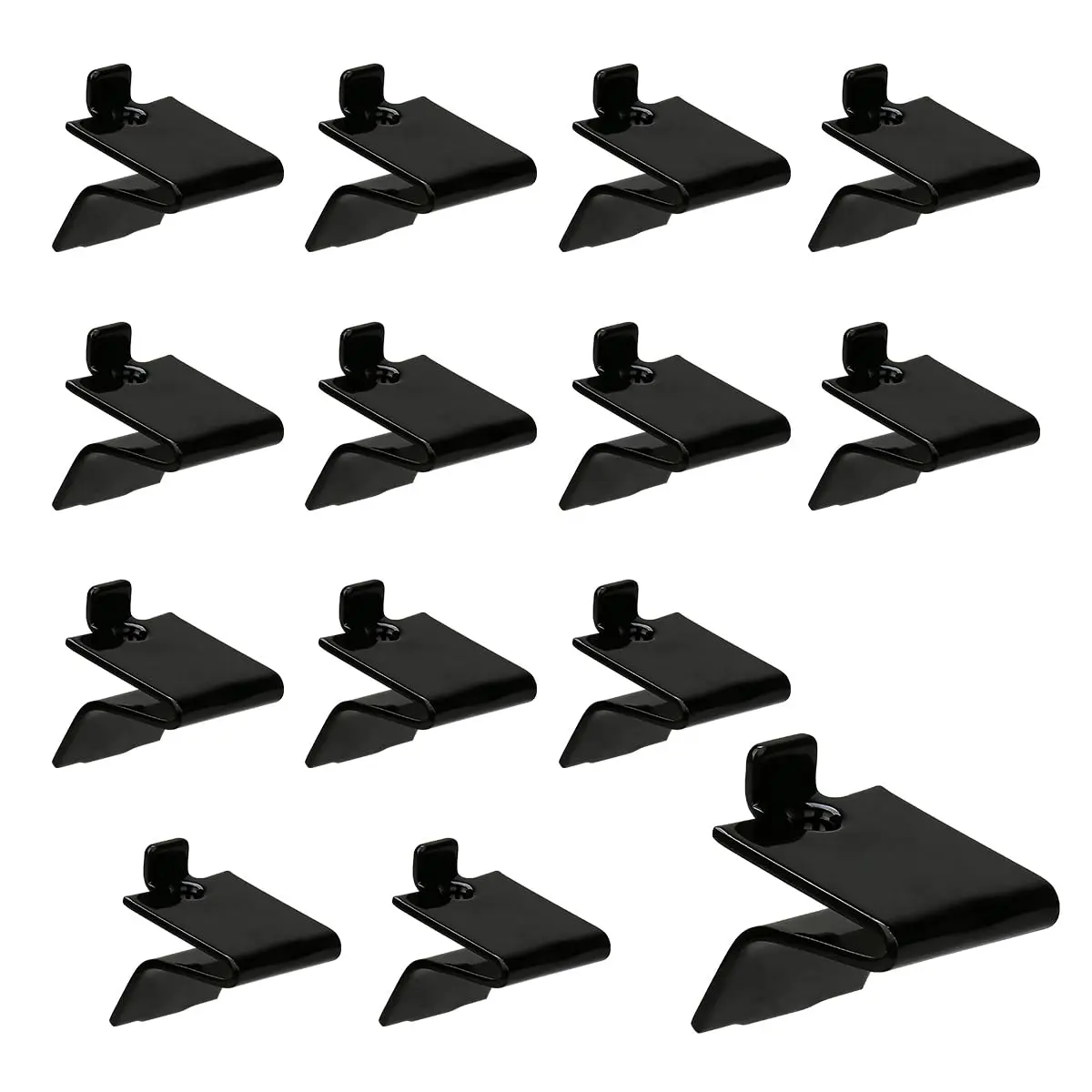 Lenink Adjustable Pilaster Shelf Clip 14 Pcs Black | Easy to Install & Durable Support - main product image