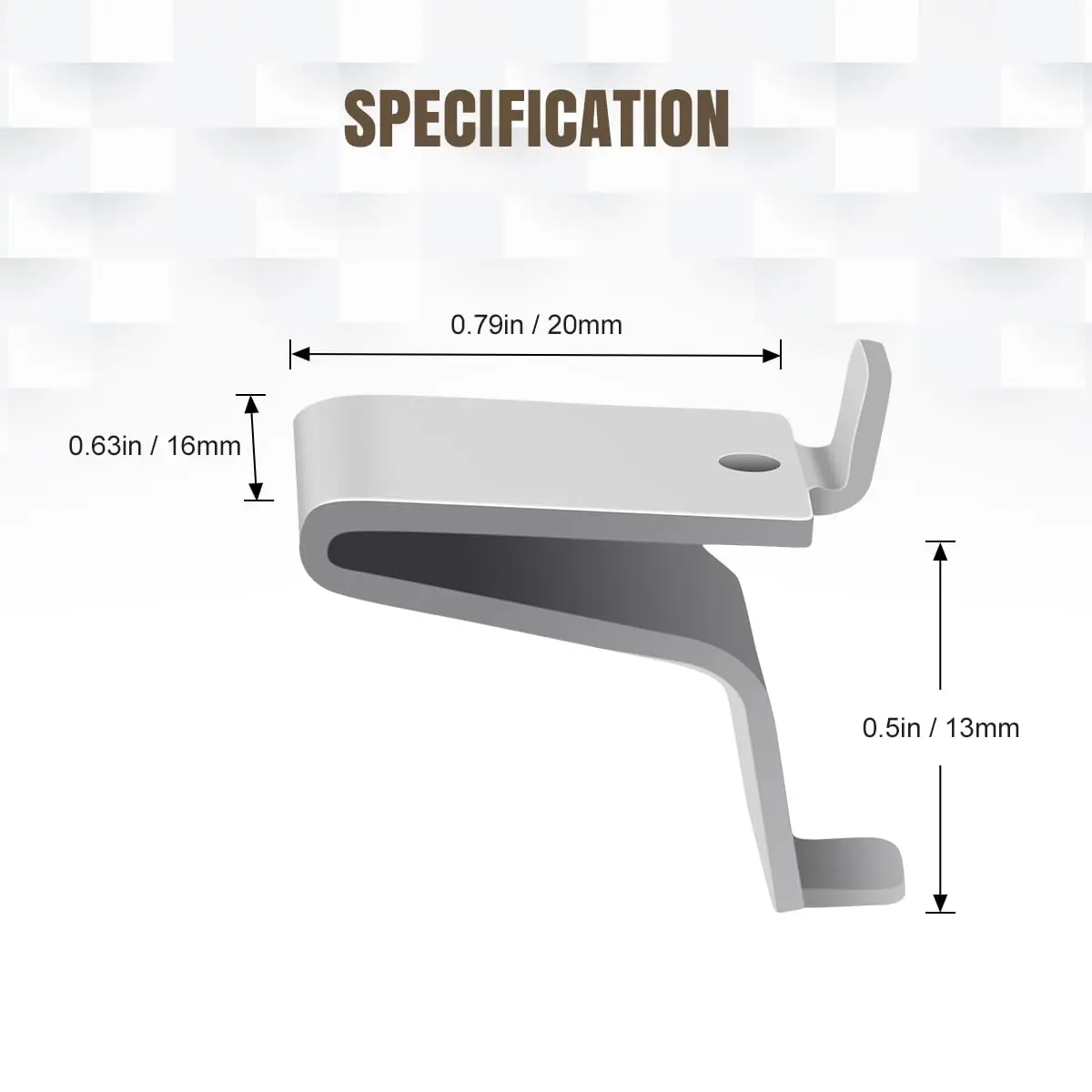Lenink Adjustable Pilaster Shelf Clip 14 Pcs Silver | Easy to Install & Support Shelves - view 2