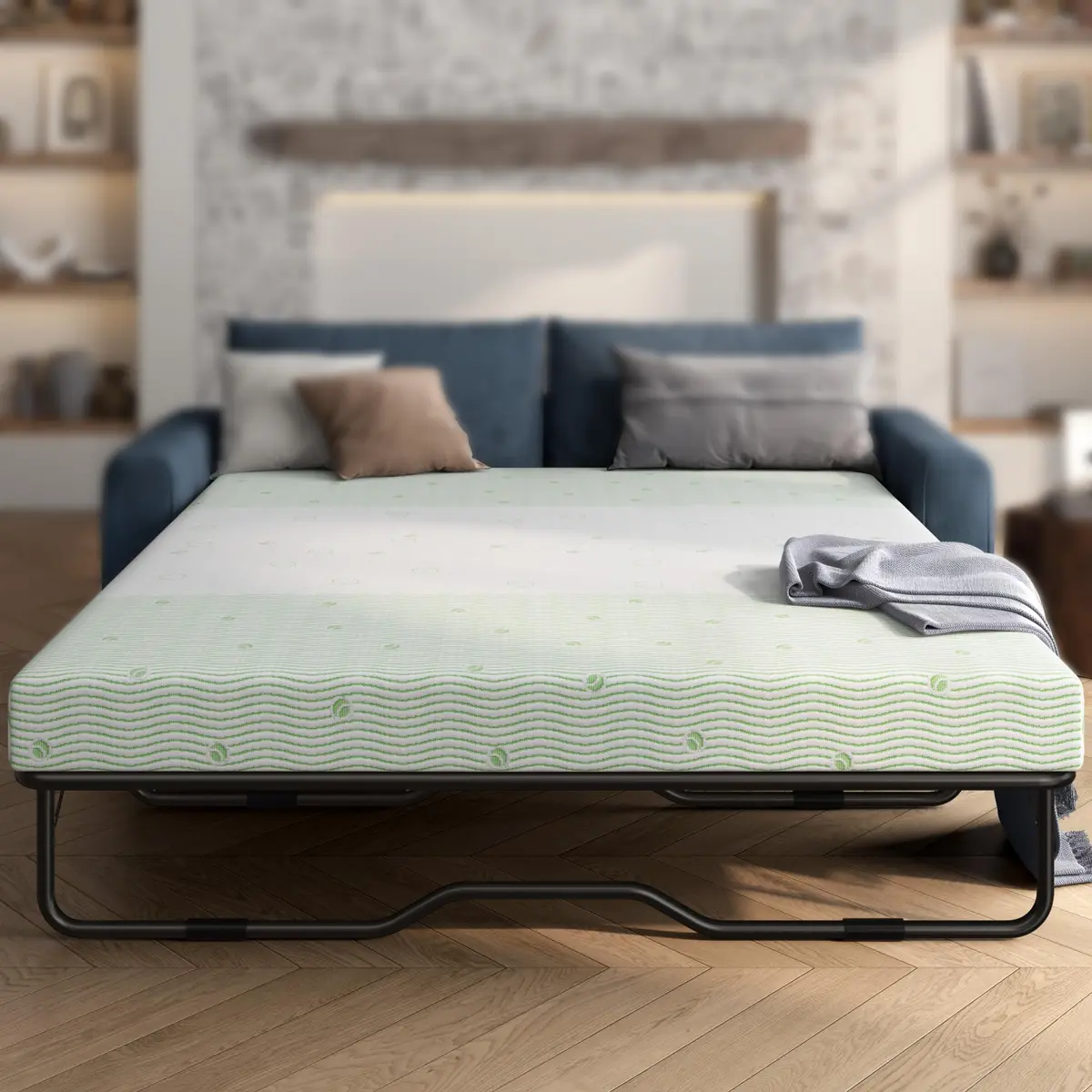 Wellynap 4 Inch Gel Memory Foam Sofa Mattress Queen Size | Support & Comfort for Indian Spaces - main product image