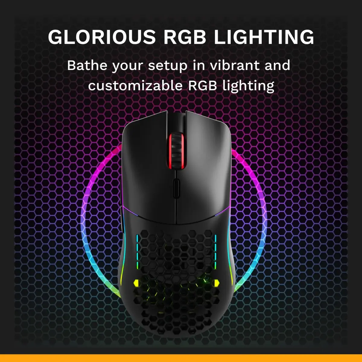 GLORIOUS Model O Classic Wireless Gaming Mouse (Black) | 69g Ultralight, 19K DPI, 100M Click Switches - view 7