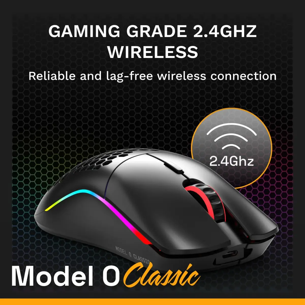 GLORIOUS Model O Classic Wireless Gaming Mouse (Black) | 69g Ultralight, 19K DPI, 100M Click Switches - view 2