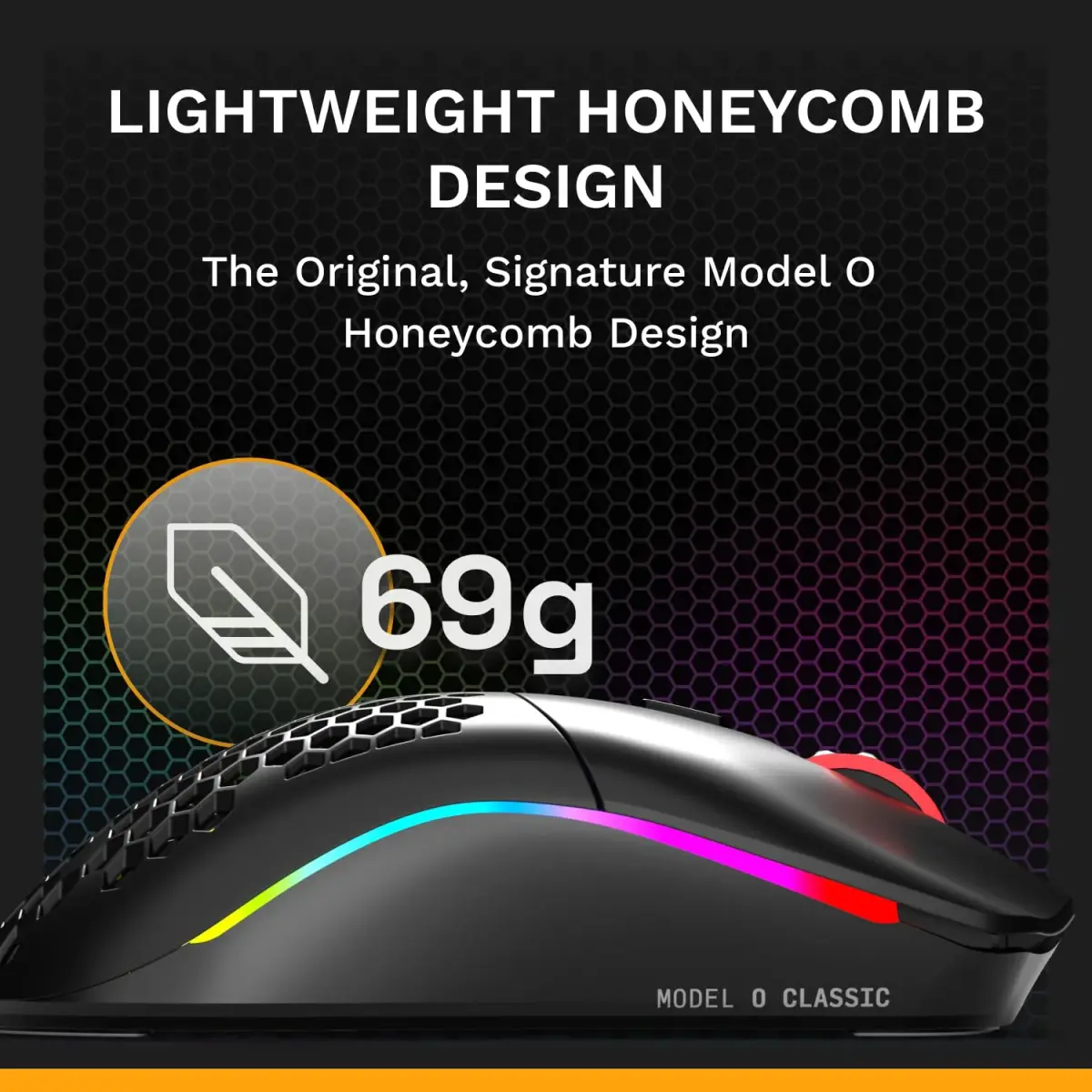 GLORIOUS Model O Classic Wireless Gaming Mouse (Black) | 69g Ultralight, 19K DPI, 100M Click Switches - view 3