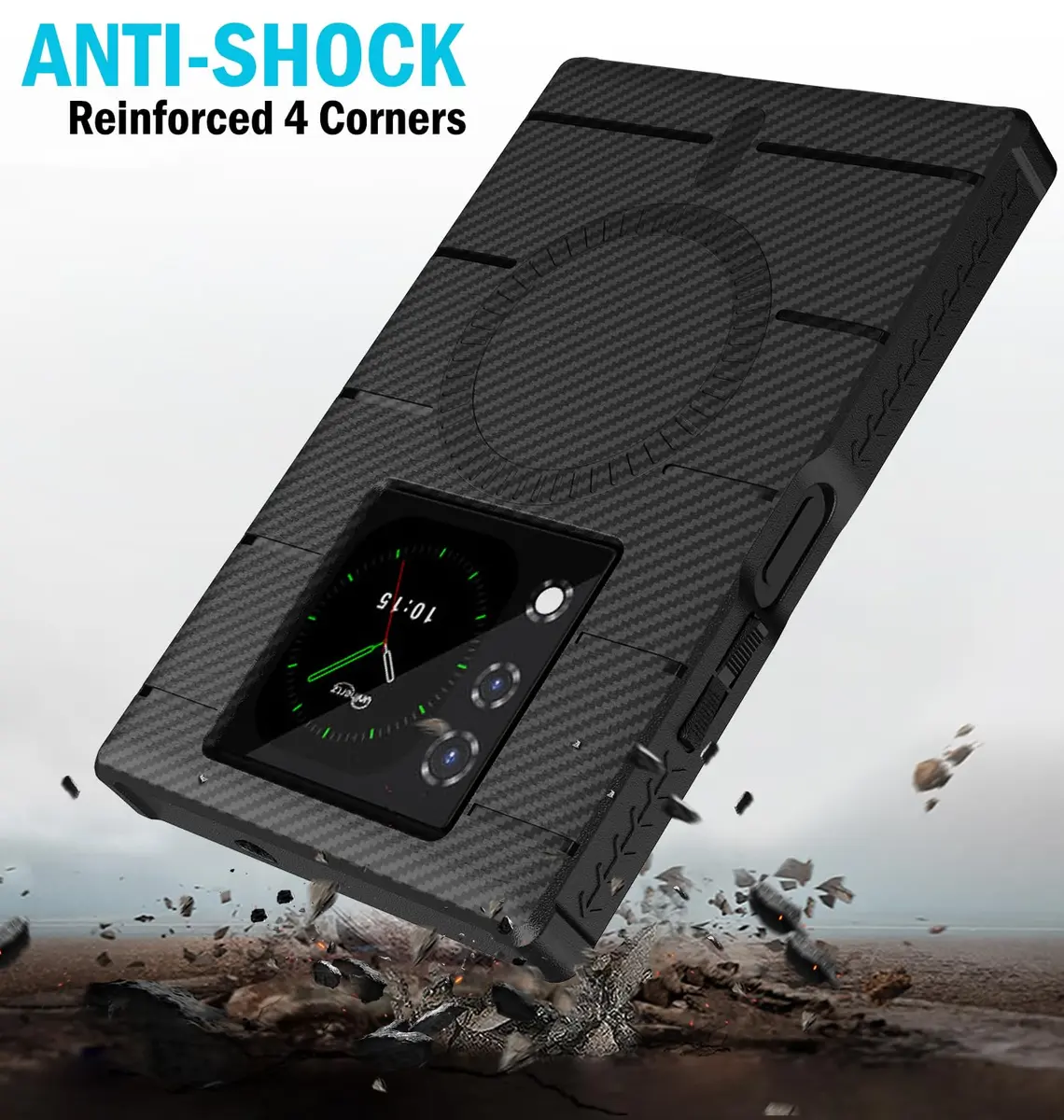 Nakedcellphone Flex Series for Unihertz Titan 2 Phone Case - Carbon Fiber - view 4