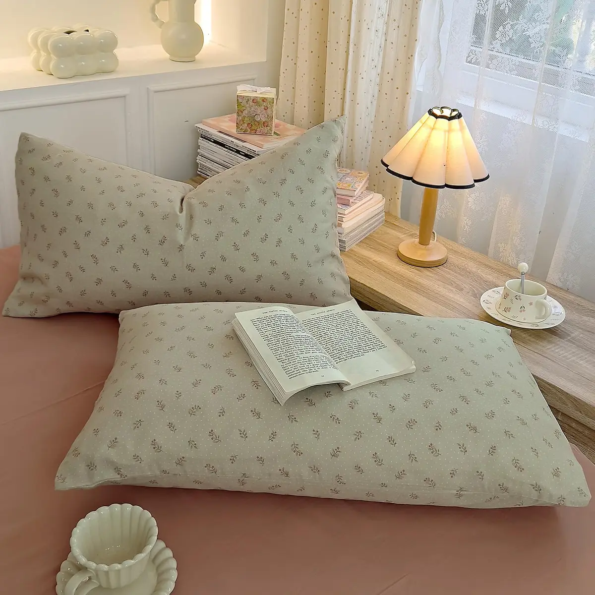 AOJIM Floral Duvet Cover Set King Size | Soft Breathable Cotton Bedding for Kids & Adults - view 8