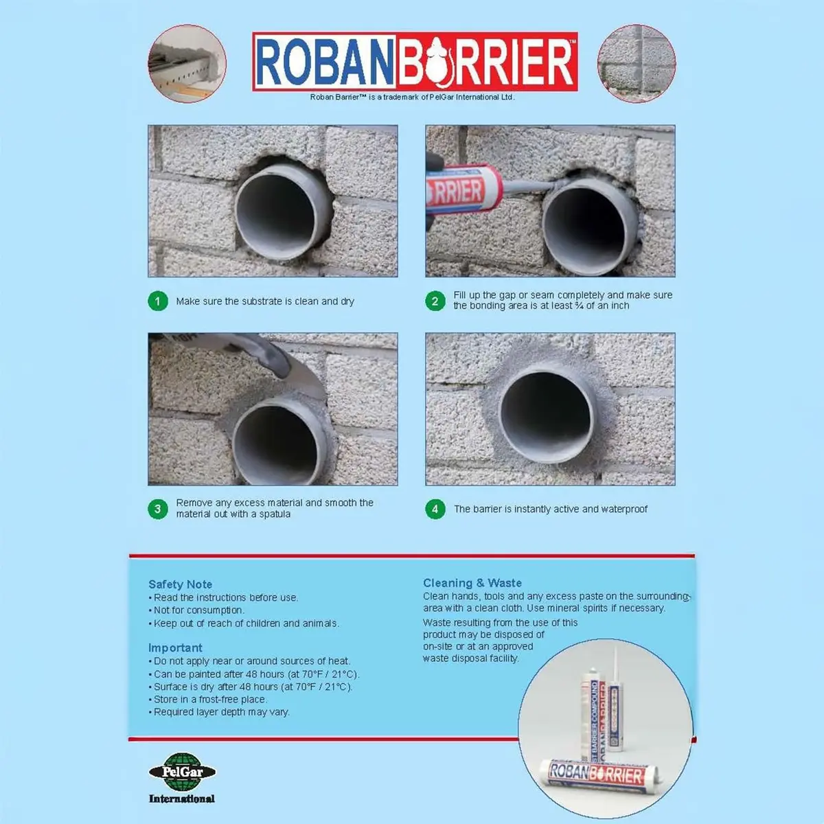 PelGar Roban Barrier White | Humanely Seals Seams & Cracks for Pest Prevention - view 2