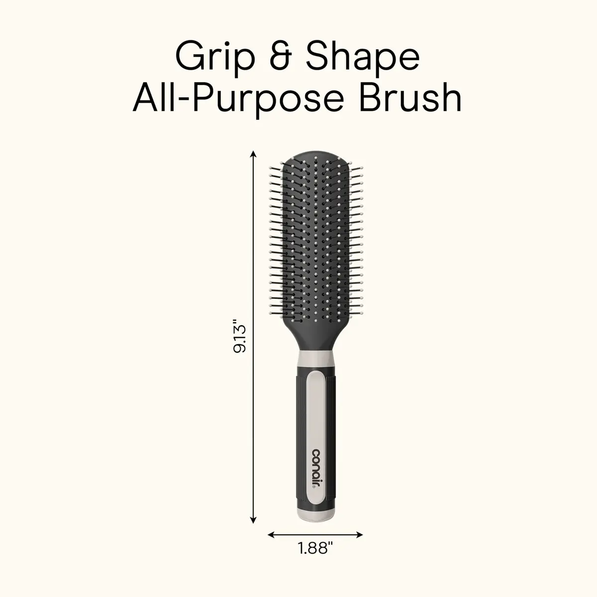 Conair Grip & Shape Styling 3-Pack Hair Brushes | Detangling, Volumizing, Smoothing - view 8