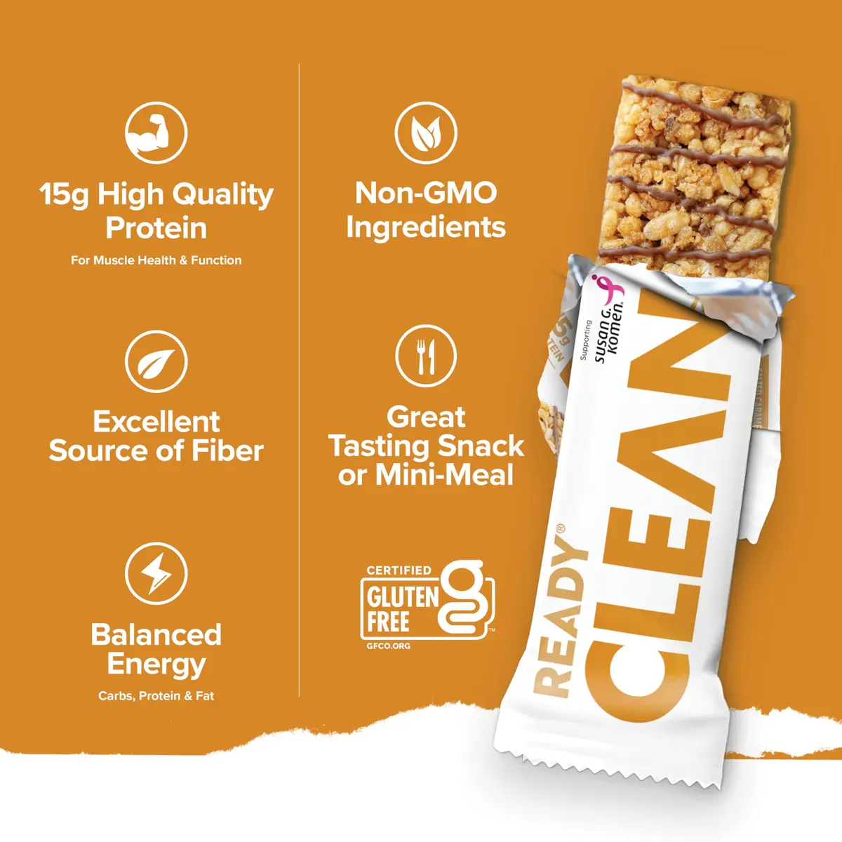 Ready Salted Caramel Cashew Protein Bar 15g | Gluten-Free, Non-GMO, 12 Ct - view 7