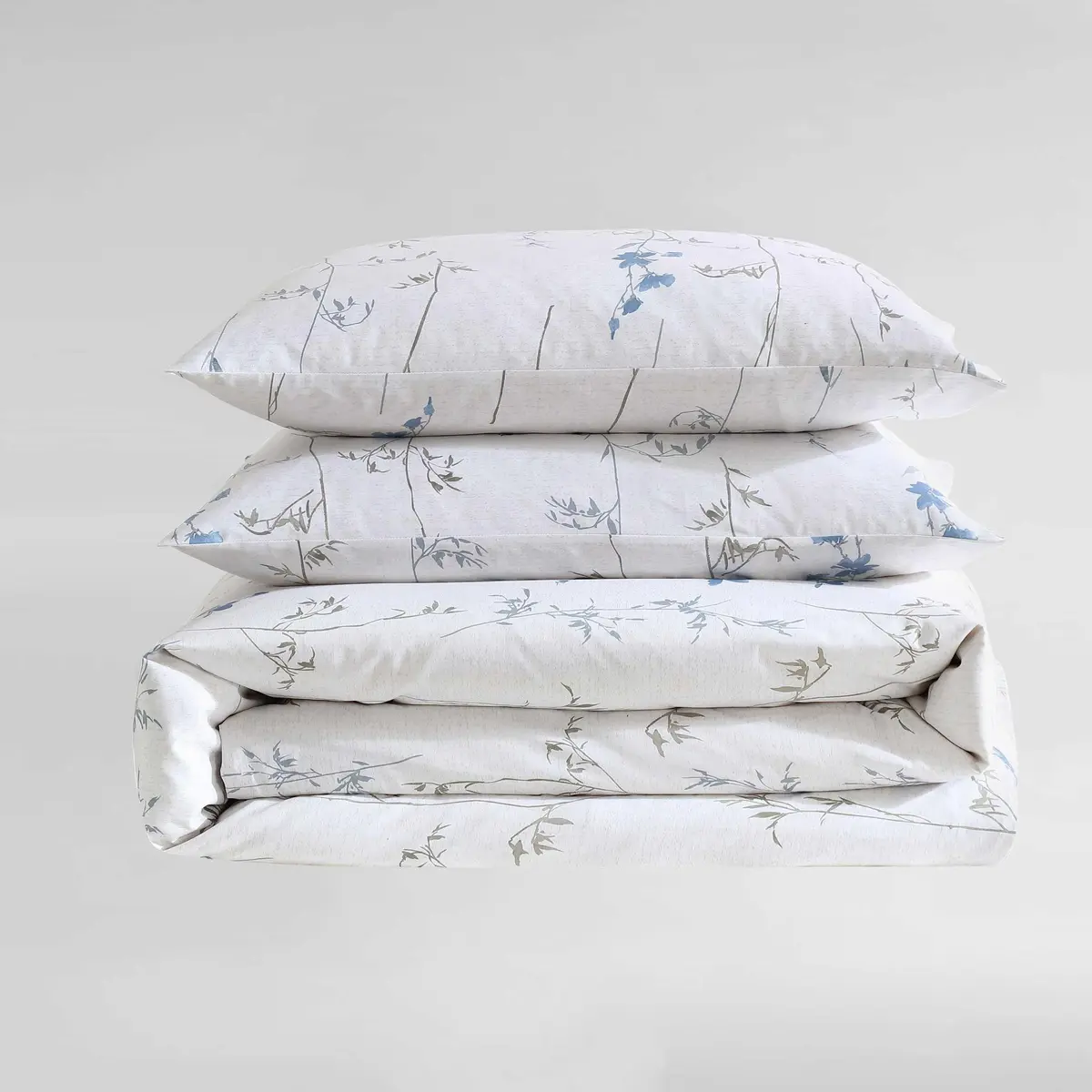 Calvin Klein Duvet Cover Set King Size | Soft Cotton, Floral Pattern, 107"W x 92"L - view 7