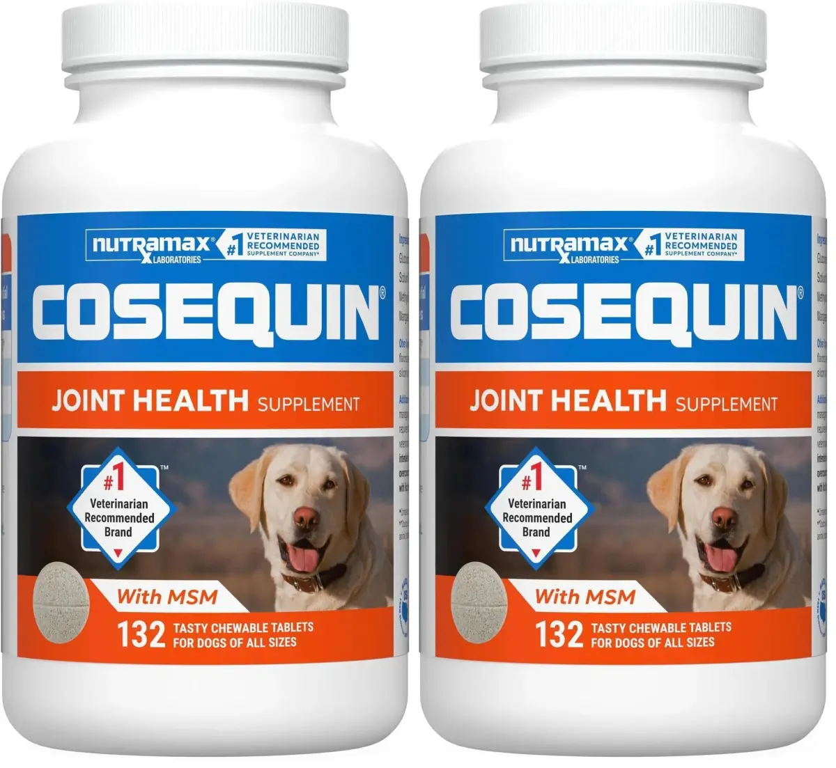 Nutramax Cosequin Dog Joint Health Supplement Tablets, 264 Count (132 Count Pack of 2) | Glucosamine, Chondroitin, MSM for All Breeds - main product image