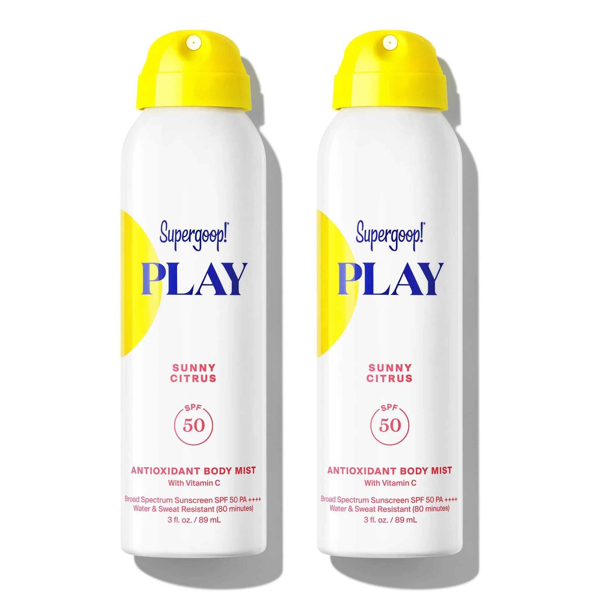 Supergoop! PLAY Antioxidant Body Mist SPF 50 PA++++ (2x 3 fl oz) | Broad Spectrum Sunscreen Spray - main product image